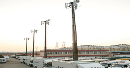 Free-standing electric mast(load is